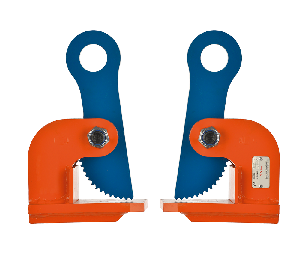 Plåtlyftare D-100-L Gripvidd: 30-160 mm / Maxlast: 10 000 kg (par)