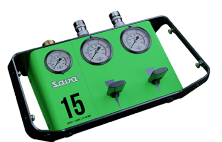 Manöverpanel med dubbel dödmansgrepp 15 bar