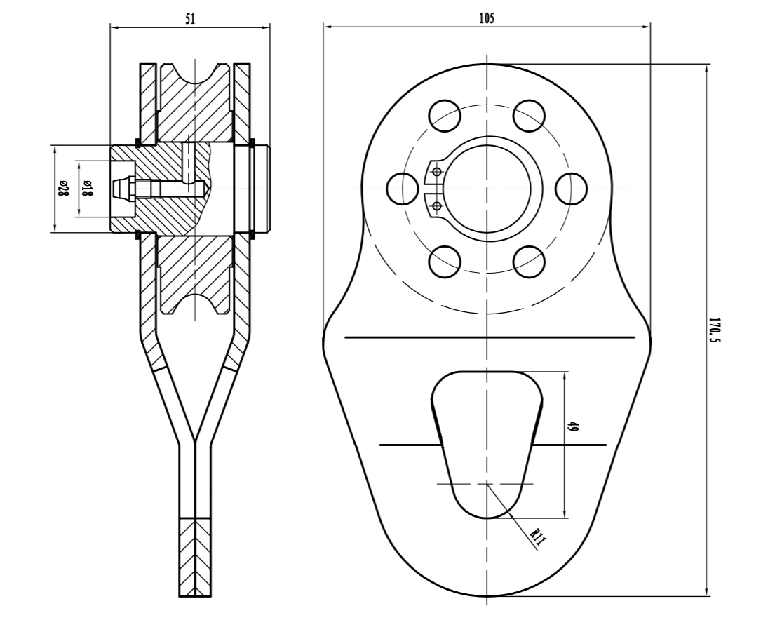 Brytblock / Maxlast: 5,4 ton - 2