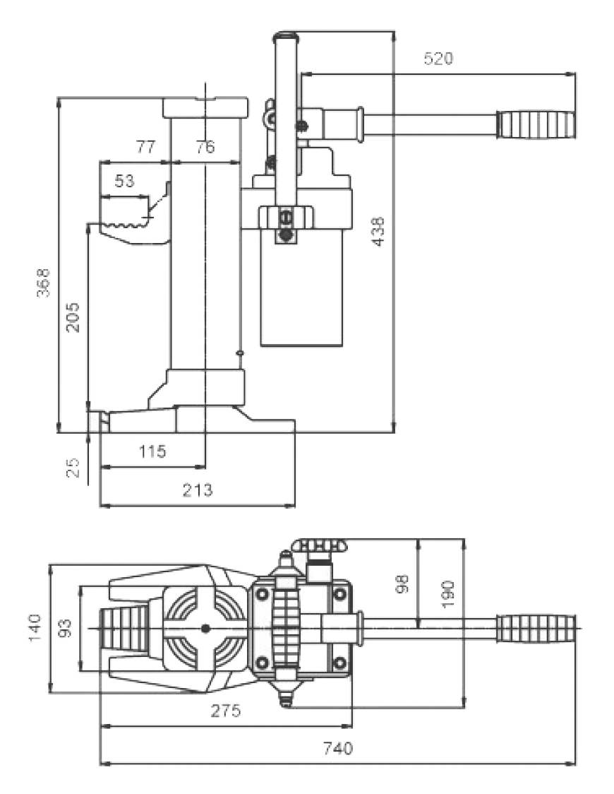 Hydraulisk domkraft / Maxlast: 5 Ton - 2
