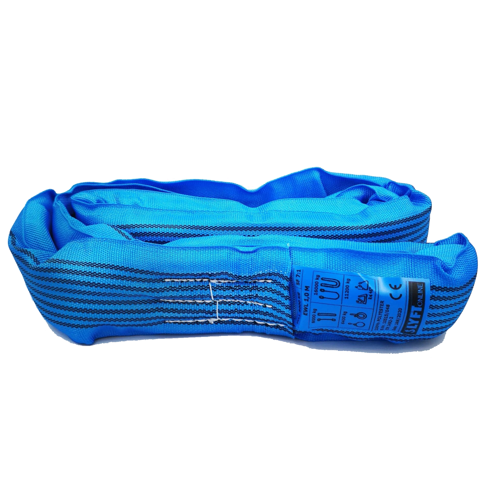 Rundsling Tubsling Blå 8 Ton / 2,5 m Effektiv längd