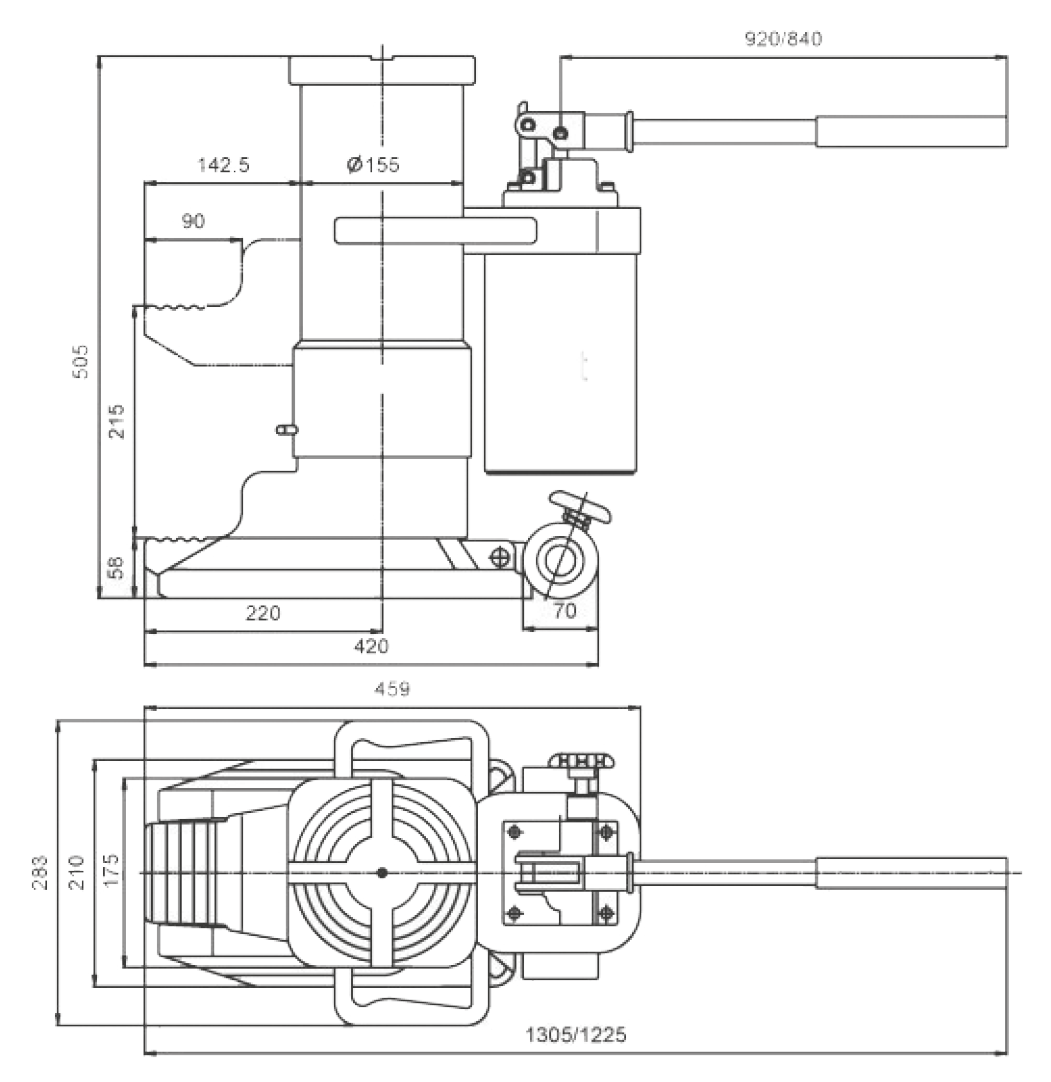 Hydraulisk domkraft / Maxlast: 25 Ton - 2