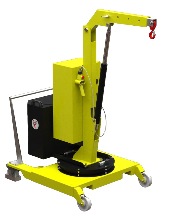 Mobil verkstadskran 01B5 med elektrisk lyft och sänkfunktion, Maxlast: 500-320 kg / Max utligg : 770 mm (Tillval: 1270 mm)