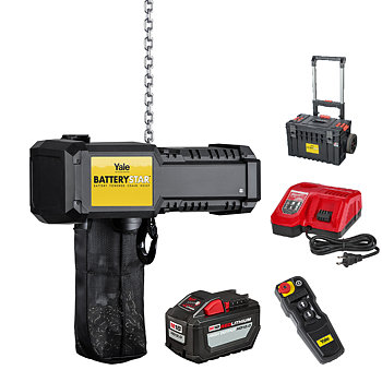 Batteridriven kättingtelfer Yale  BatteryStar / Maxlast: 1000 kg (Mega kit)