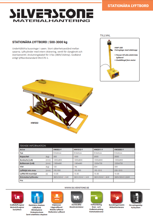 Lyftbord Silverstone / Maxlast: 3000 kg - 2