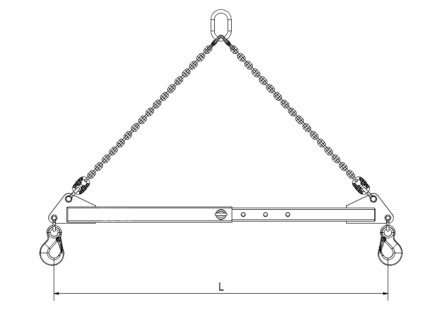 Spridarok Teleskopiskt Maxlast: 2800 kg / Längd: 1,9-3 meter - 2