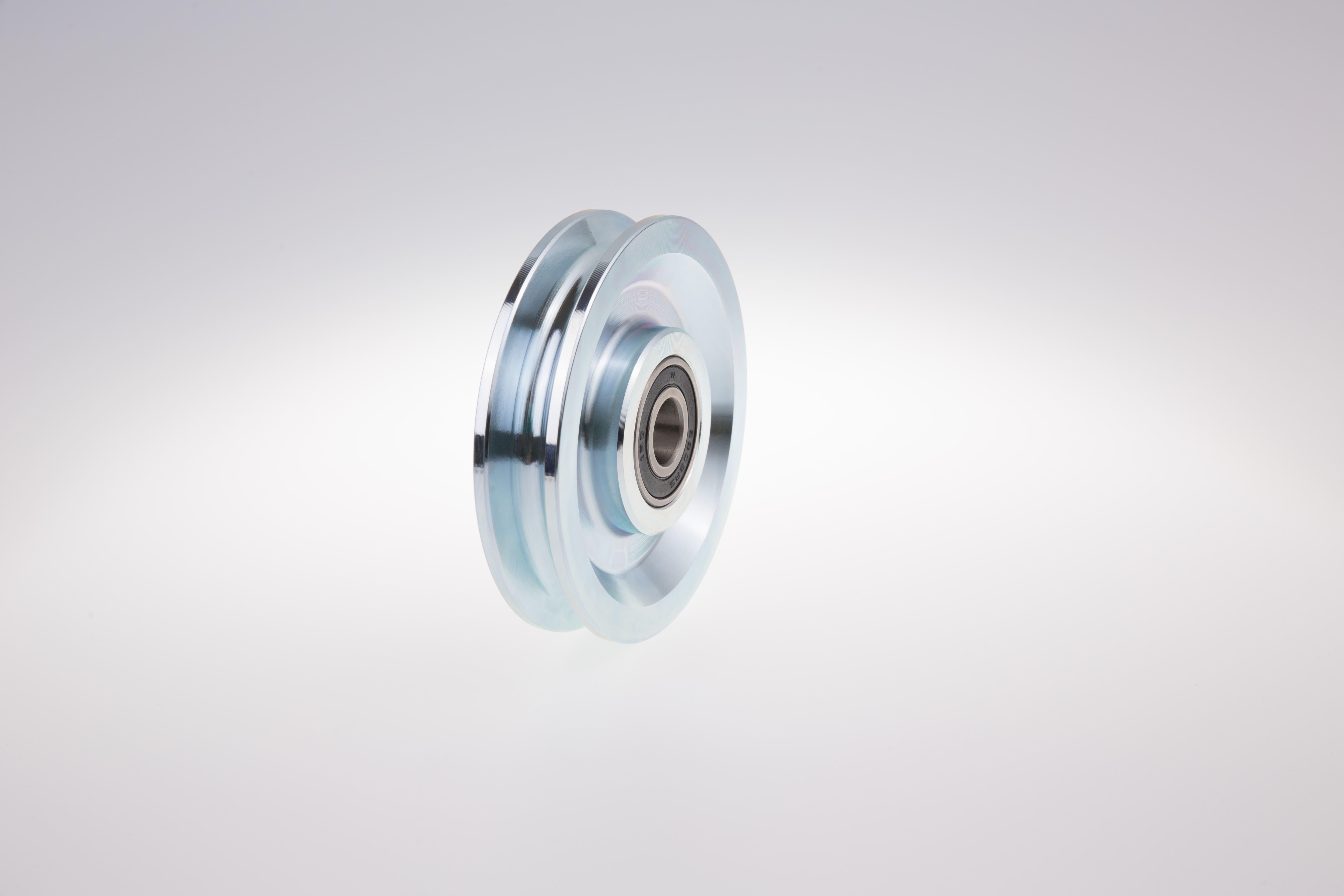 Linhjul förzinkat med kullager Maxlast 500 kg / Diameter 125 mm