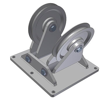 Brytblock ledat förzinkat Maxlast 150 kg / Diameter 100 mm