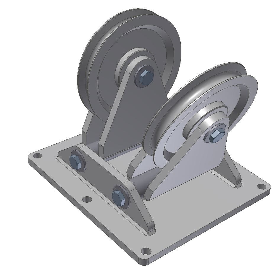 Brytblock ledat förzinkat Maxlast 500 kg / Diameter 150 mm