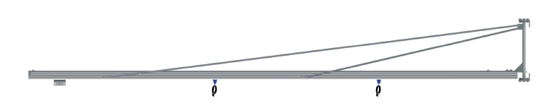 Väggsvängkran Aluminium / Maxlast: 50 kg / Armlängd: 5 m