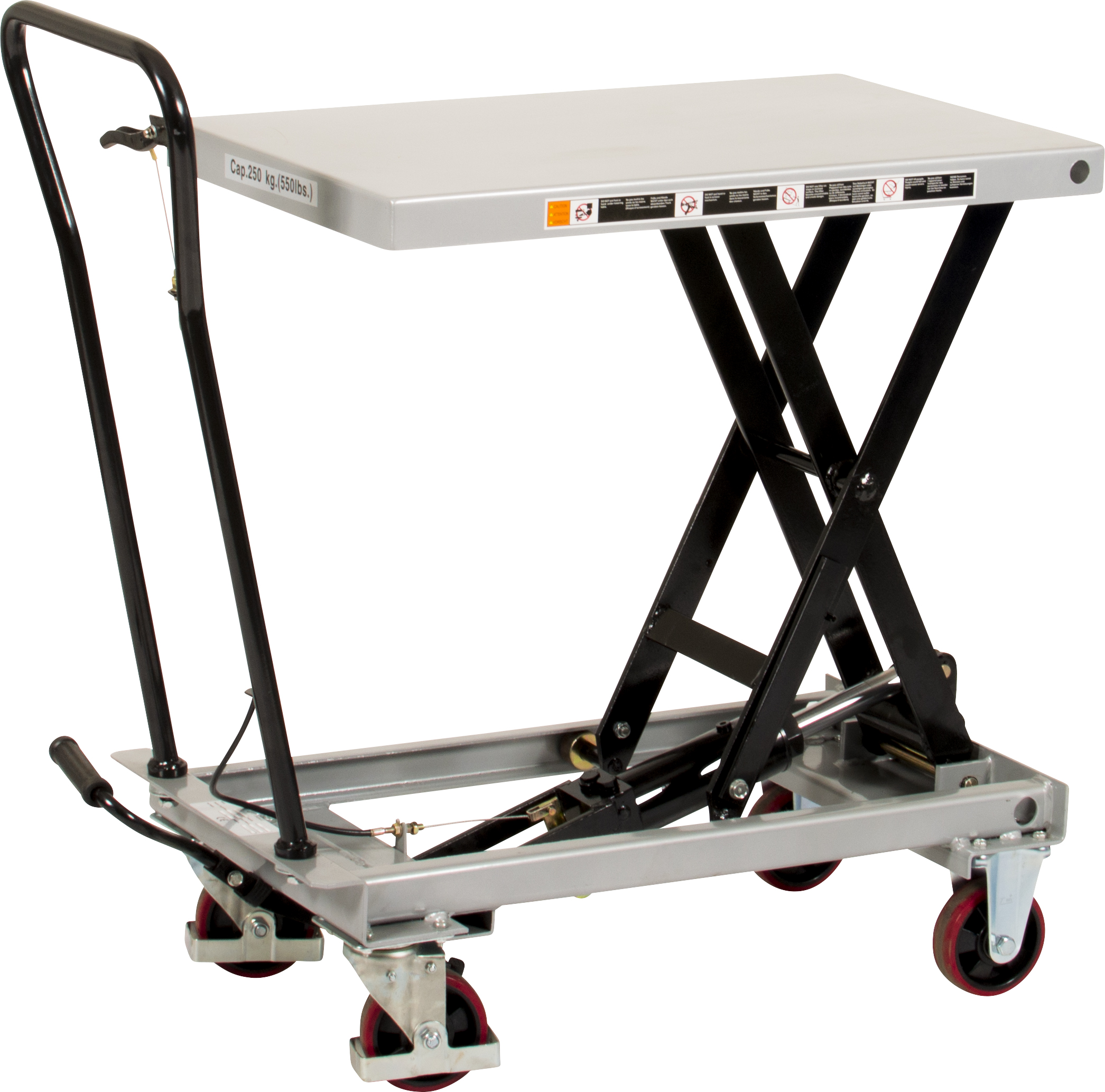 Mobilt lyftbord med fotpump Silverstone / Maxlast: 250 kg