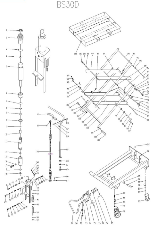 Mobilt lyftbord med fotpump Silverstone / Maxlast: 300 kg - 3