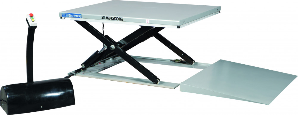 Lågbyggt lyftbord Silverstone / Maxlast: 1000 kg