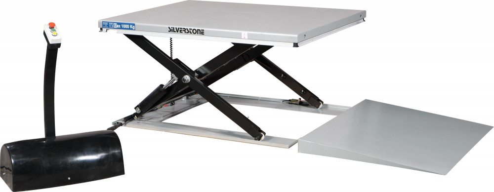 Lågbyggt lyftbord Silverstone / Maxlast: 1500 kg