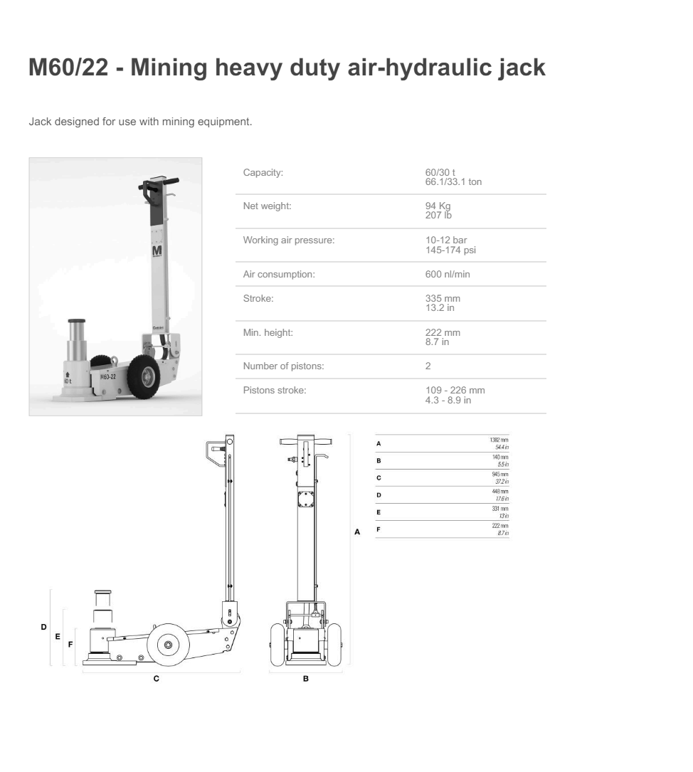 Luftdomkraft Mammut M60-22 / Maxlast: 60/30 ton - 2