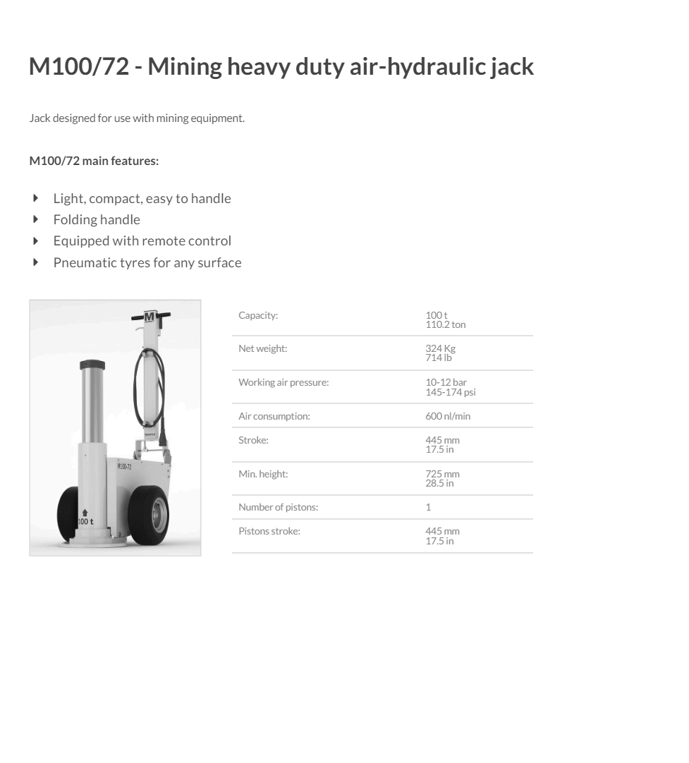 Luftdomkraft Mammut M100-72 / Maxlast: 100 ton - 2