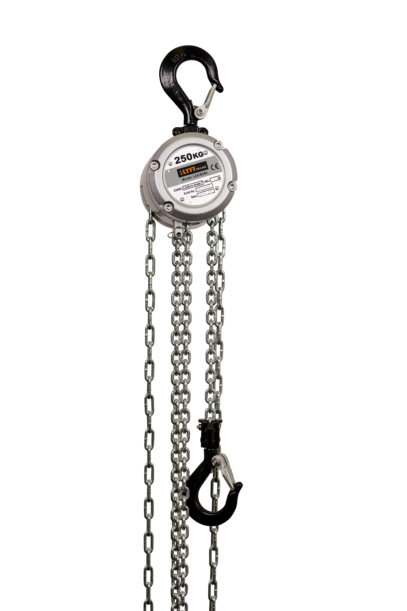 Snabblyftblock LYFTonline Mini Aluminium Maxlast: 250 kg, lyfthöjd: 10 m