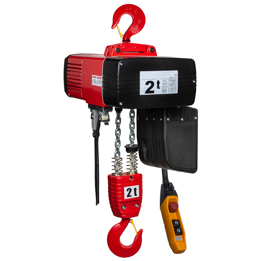 Kättingtelfer DEH, Maxlast: 2000 kg / Lyfthöjd: 10 meter / Lyfthastigheter: 4/1 m/min