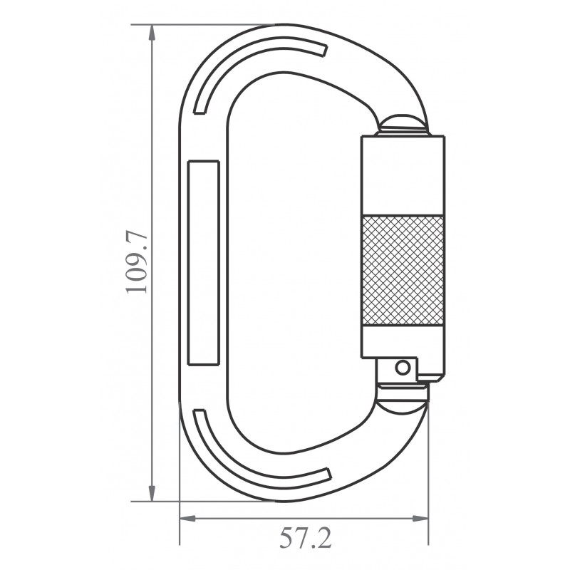  Aluminiumkarbinhake med kvartsvridlås / öppning 21 mm - 3