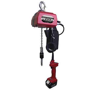 Batteridriven Kättingtelfer, 250 kg / Lyfthöjd: 10 m