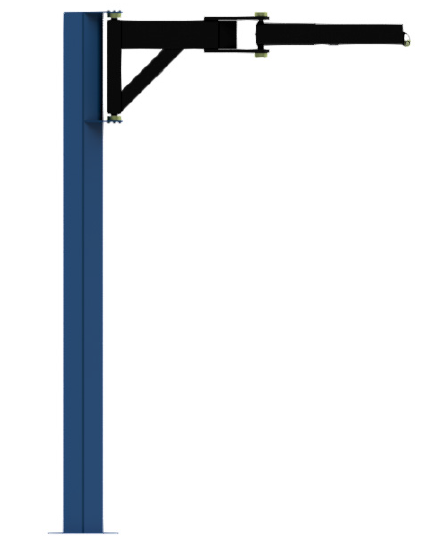 Vikarmskran med pelare maxlast: 140 kg, längd: 2 meter (1+1 m)