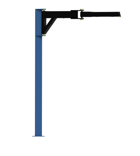 Vikarmskran med pelare maxlast: 250 kg, längd: 3 meter (1,5+1,5 m)