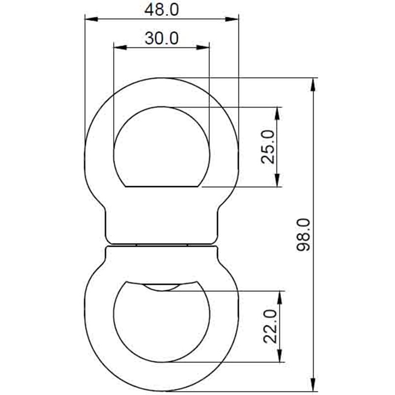 Karbinhake med kvartsvridlås, multidirektionell halvcirkel / öppning 20 mm - 2
