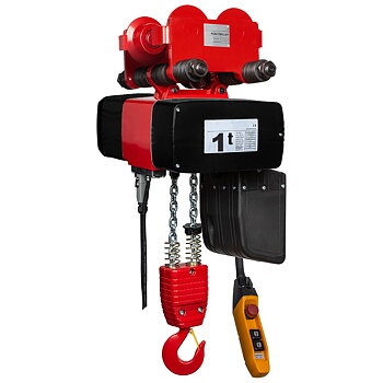 Kättingtelfer DMY, Maxlast: 1000 kg / Lyfthastigheter: 3,5/0,9 m/min  / Lyfthöjd: 6 m / Balkbredd: 74-300 mm