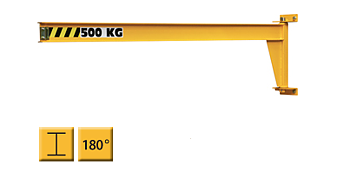 Väggsvängkran Lågbyggd 3200 kg / Längd 3,5 meter