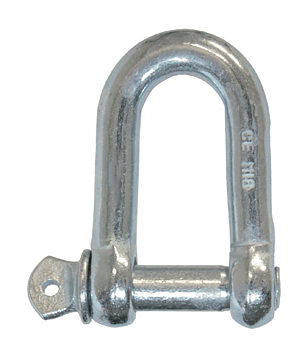 Oklassad rak schackel med skruv / 10 mm