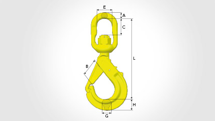 Säkerhetskrok Gunnebo LBK med lekare 16 mm Klass 10 / Maxlast: 10,3 Ton - 2