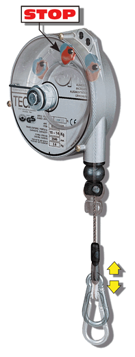 Balansblock fjäderretur med spärrfunktion 9346 / Maxlast: 2-4 kg