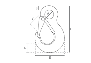 Lastkrok med ögla 6 mm Klass 10 / Maxlast: 1,4 Ton - 2