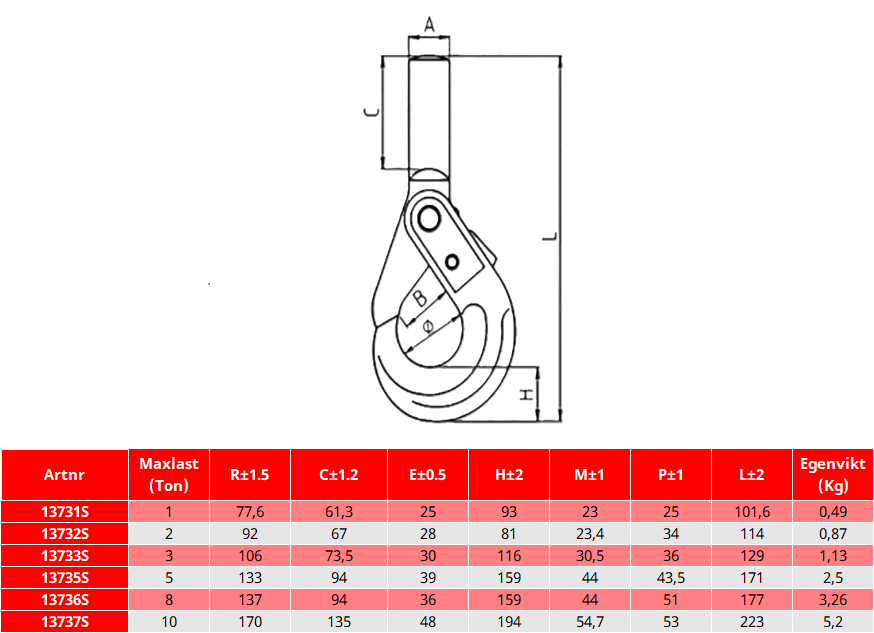 Grävmaskinskrok Klass 8 / Maxlast: 3 ton - 3