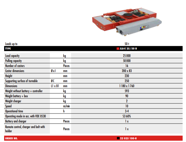 Eldriven maskinskridsko JLA-E 25/50 H - 2