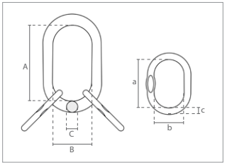 Ögla för 3 & 4-partiga 13 mm kättingredskap Klass 10  / Maxlast: 14 Ton - 2