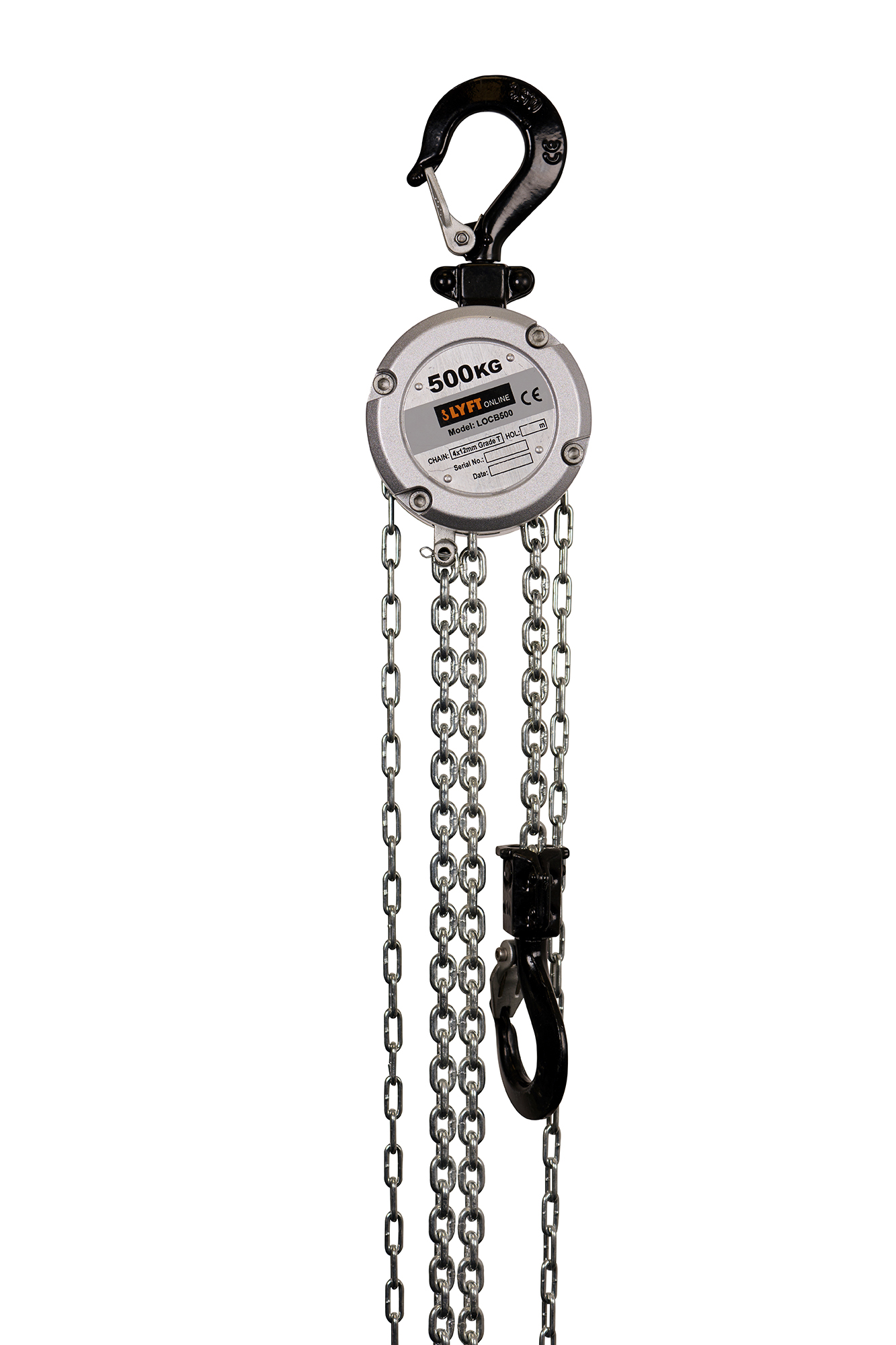 Snabblyftblock LYFTonline Mini Aluminium Maxlast: 500 kg, lyfthöjd: 10 m