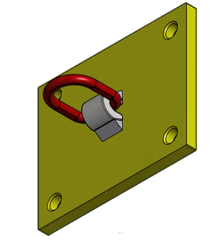 Lyftögleplatta 191x230 mm / Maxlast: 1,5 Ton
