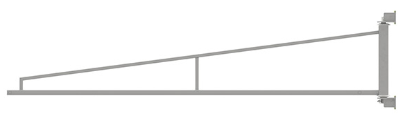 Rostfria väggsvängkranar i 316L, Maxlast: 50-100 kg / armlängd: 2-5 meter