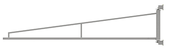 Rostfria väggsvängkranar i 316L, Maxlast: 50-100 kg / armlängd: 2-5 meter