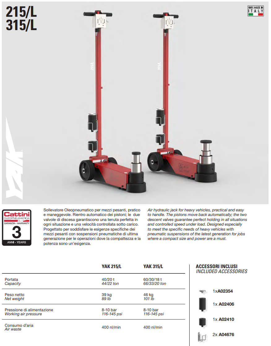 Luftdomkraft YAK 315/L / Maxlast: 40/20 ton - 2