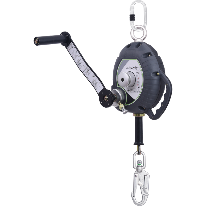 Räddningsblock Kratos Safety med stållina / 10 meter