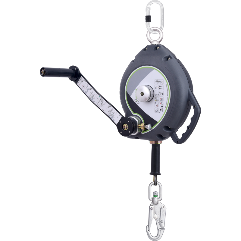 Räddningsblock Kratos Safety  med stållina / 20 meter