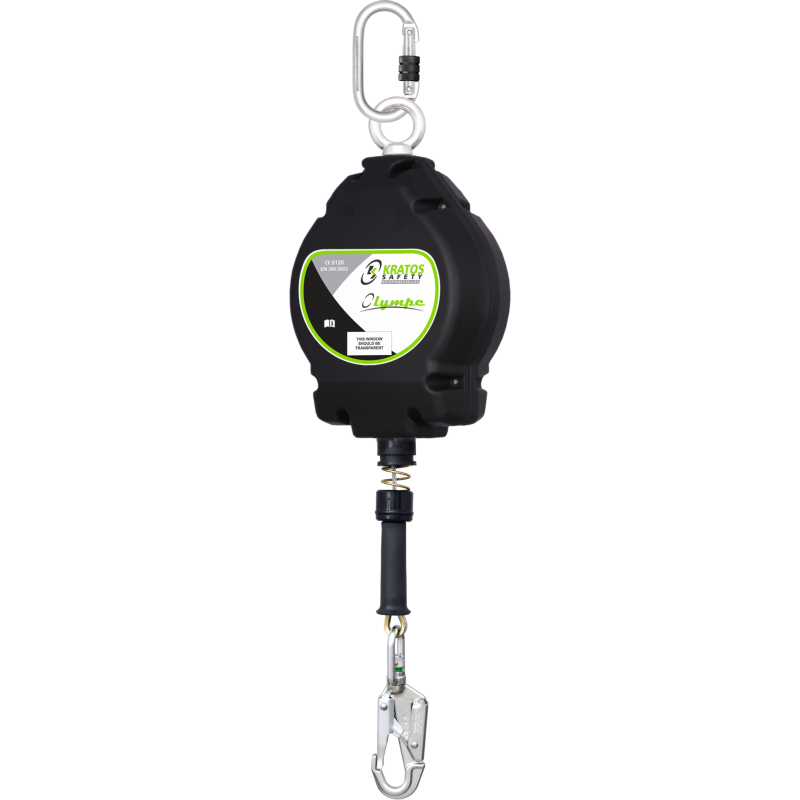 Fallskyddsblock Kratos Safety med stållina / 20 meter