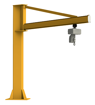 Pelarsvängkran 500 kg Armlängd 8 m
