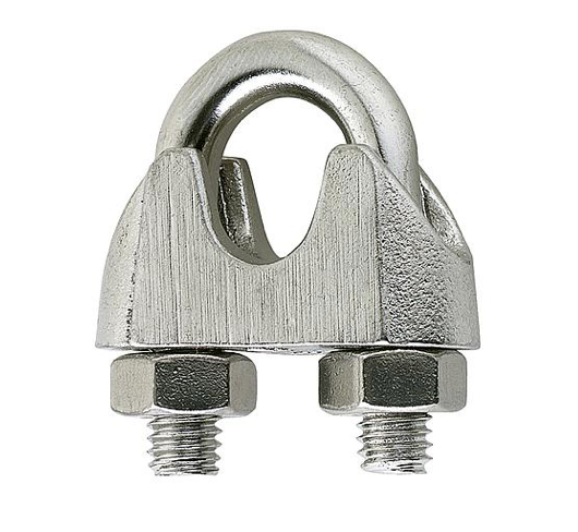 Linlås Rostfritt ""Bygellås"" för 6 mm stållina