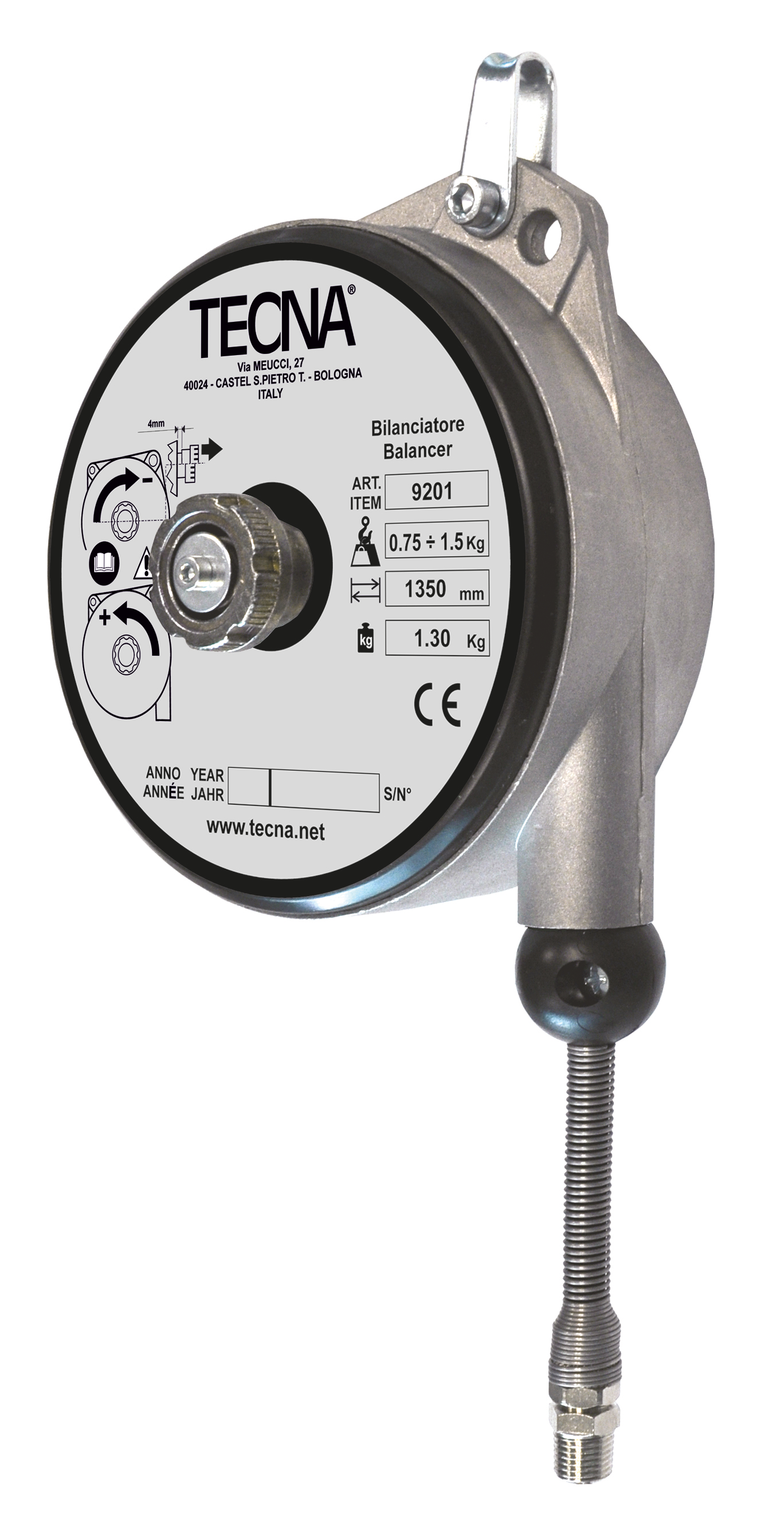 Balansblock Tecna 9203, Tryckluftsblock med fjäder retur  / Maxlast: 3-5 kg