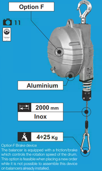 Balansblock Tecna Nollgravitation 9354F / Maxlast:  4-7 kg - 4