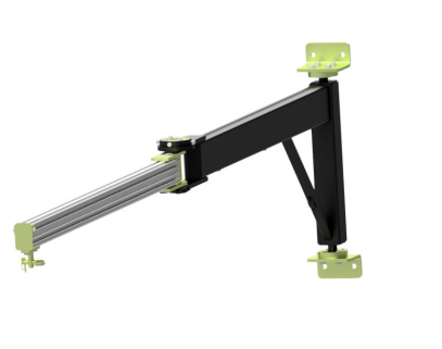 Vikarmskran i stål/aluminium maxlast: 60 kg, längd: 3 meter (1,5+1,5 m)