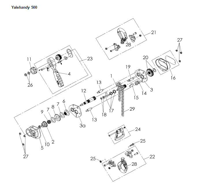 Spaklyftblock Yale Handy 500 kg/3 m - 5